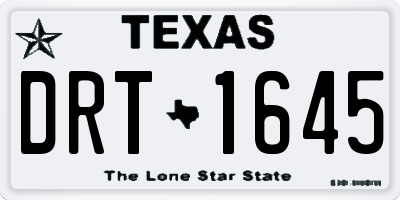 TX license plate DRT1645