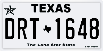 TX license plate DRT1648