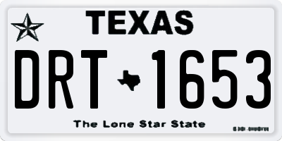 TX license plate DRT1653