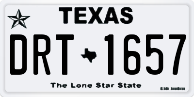 TX license plate DRT1657