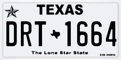 TX license plate DRT1664