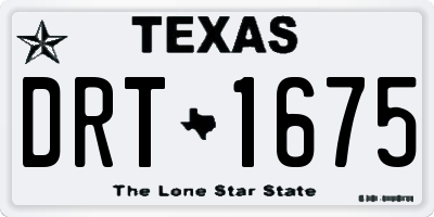 TX license plate DRT1675