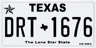 TX license plate DRT1676