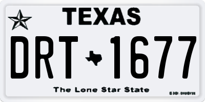 TX license plate DRT1677