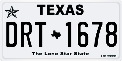 TX license plate DRT1678