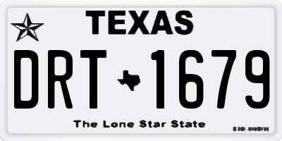 TX license plate DRT1679