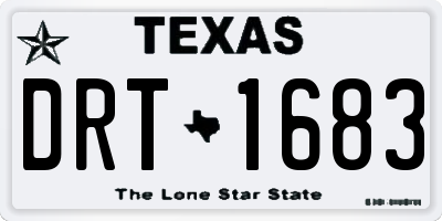 TX license plate DRT1683