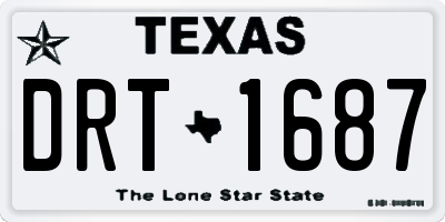 TX license plate DRT1687