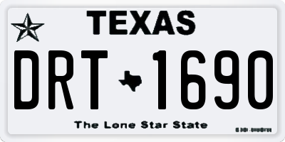TX license plate DRT1690