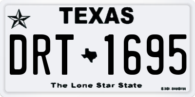 TX license plate DRT1695
