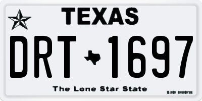 TX license plate DRT1697