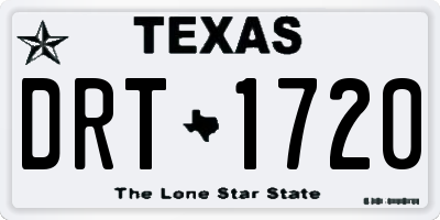 TX license plate DRT1720