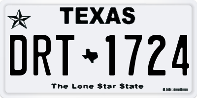 TX license plate DRT1724