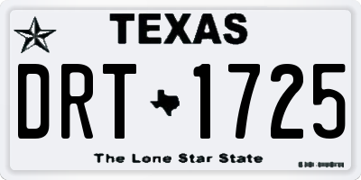 TX license plate DRT1725