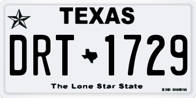 TX license plate DRT1729