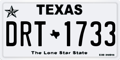 TX license plate DRT1733