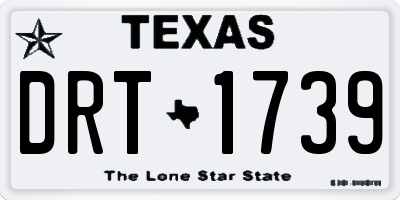 TX license plate DRT1739