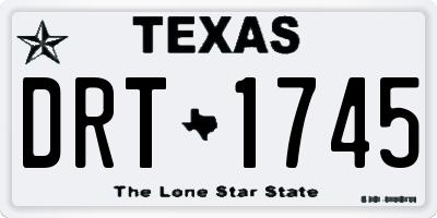 TX license plate DRT1745