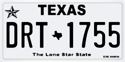 TX license plate DRT1755