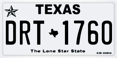 TX license plate DRT1760