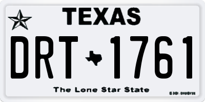 TX license plate DRT1761