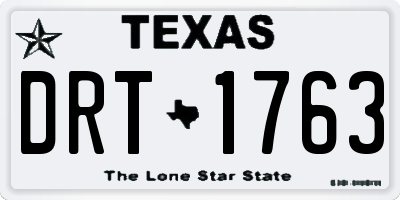 TX license plate DRT1763