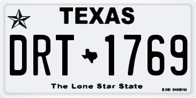 TX license plate DRT1769