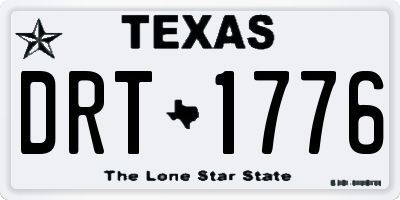 TX license plate DRT1776