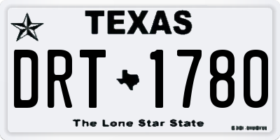 TX license plate DRT1780