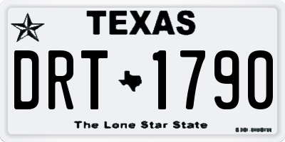 TX license plate DRT1790