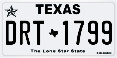 TX license plate DRT1799