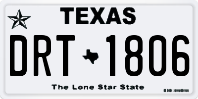 TX license plate DRT1806