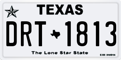 TX license plate DRT1813