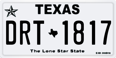 TX license plate DRT1817