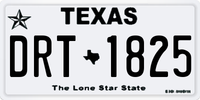 TX license plate DRT1825