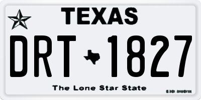 TX license plate DRT1827