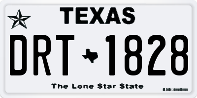 TX license plate DRT1828
