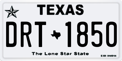 TX license plate DRT1850
