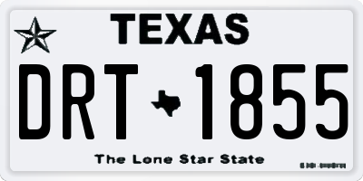 TX license plate DRT1855
