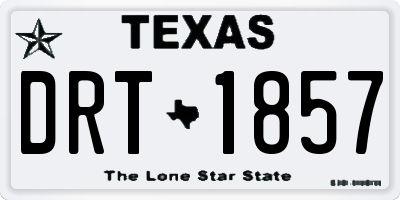 TX license plate DRT1857