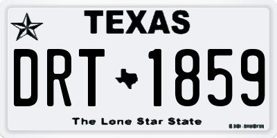 TX license plate DRT1859
