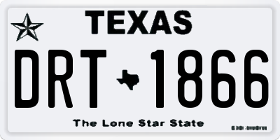 TX license plate DRT1866