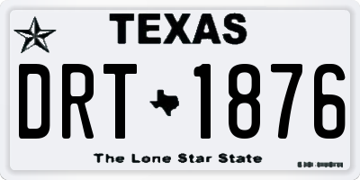 TX license plate DRT1876