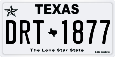 TX license plate DRT1877