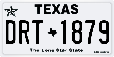 TX license plate DRT1879