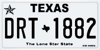 TX license plate DRT1882