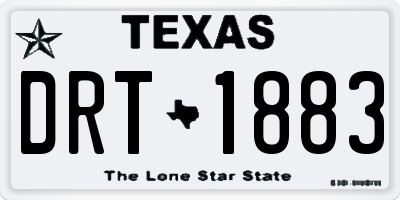 TX license plate DRT1883