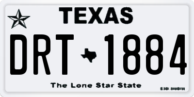 TX license plate DRT1884