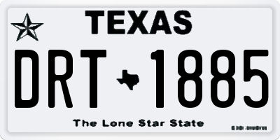 TX license plate DRT1885