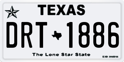 TX license plate DRT1886